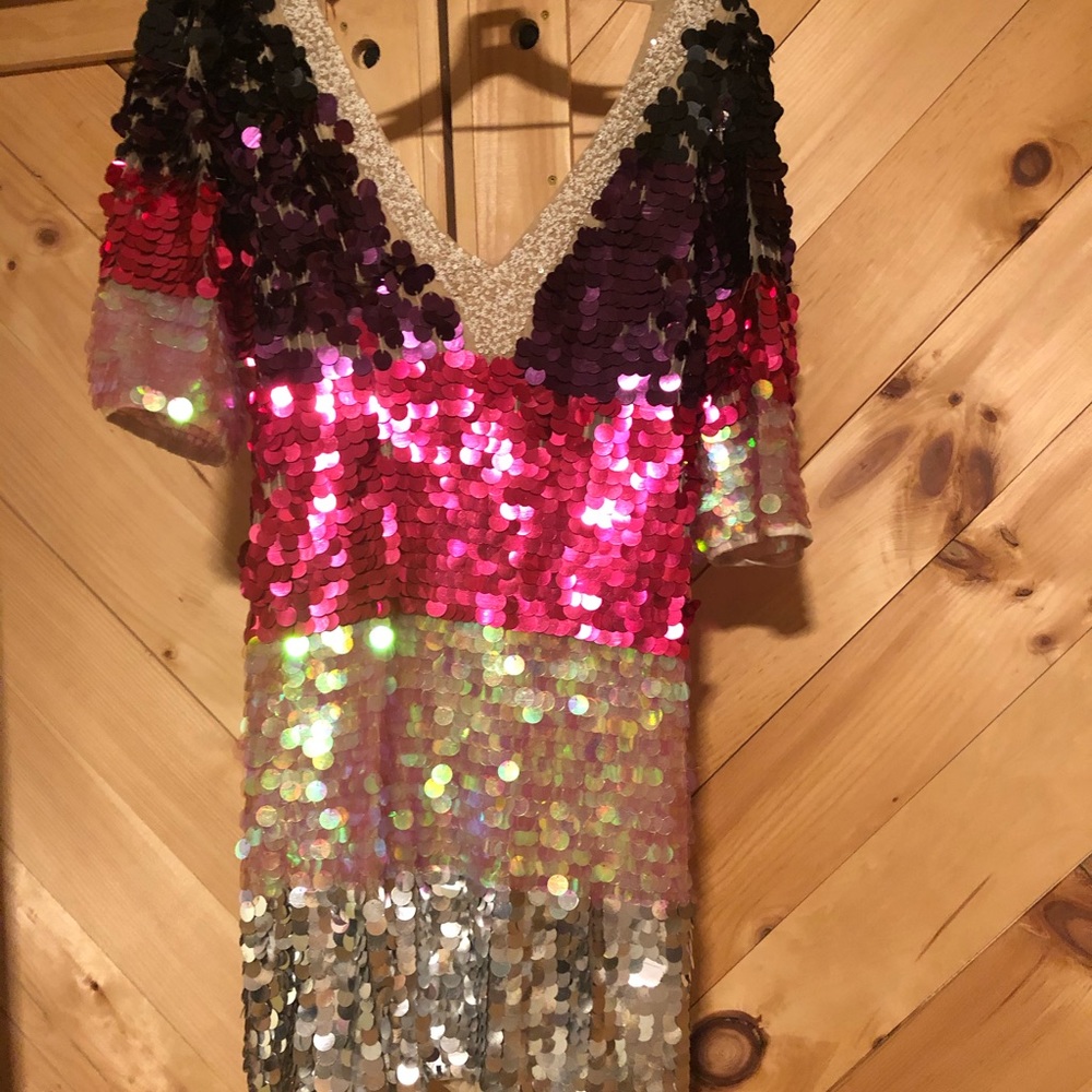 LPA Pink sequin dress